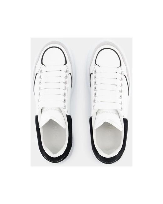 Alexander McQueen White Graue leder oversized sneakers