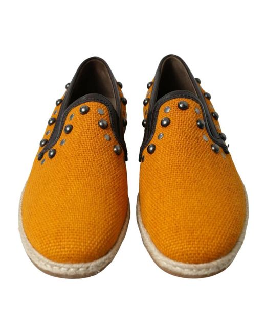 Dolce & Gabbana Orange Loafers for men
