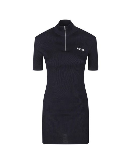 Miu Miu Blue Short Dresses