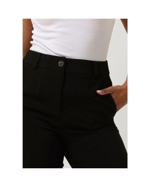 Modström Broeken ,Zwart ,Polyester Gale Straight Pants in het Black