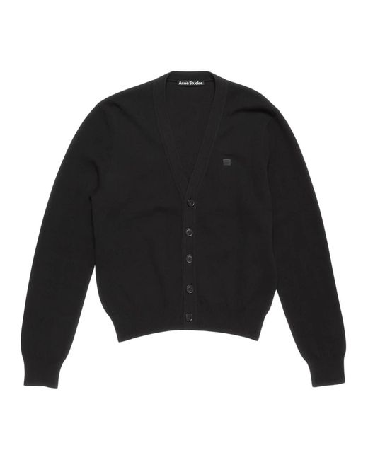 Acne Truien & Vesten ,Zwart ,Zwarte Gebreide Trui in het Black voor heren