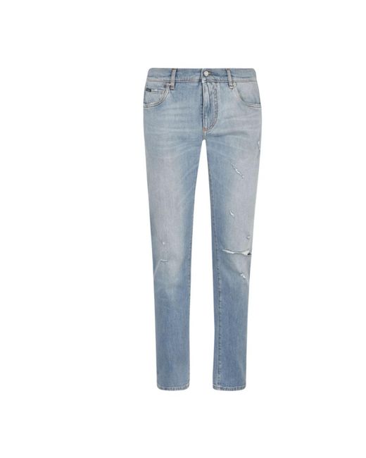 Dolce & Gabbana Blue Slim-Fit Jeans for men