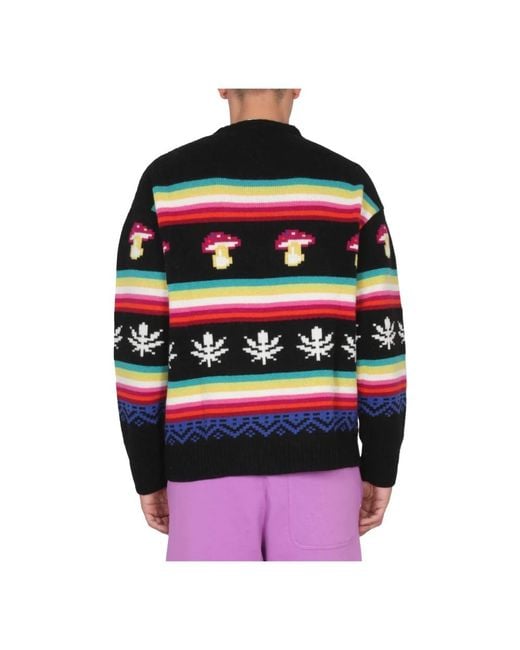MSGM Red Round-Neck Knitwear for men
