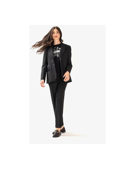 P.A.R.O.S.H. Black Straight Trousers