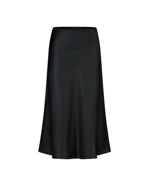 Juvia Black Midi Skirts