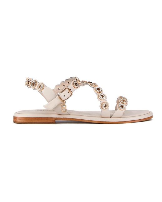 Flat Sandals Tosca Blu en coloris White