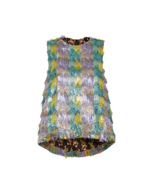 LaDoubleJ Tops ,Veelkleurig ,Polyester Fascinerende Silhouet Blouse in het Blue