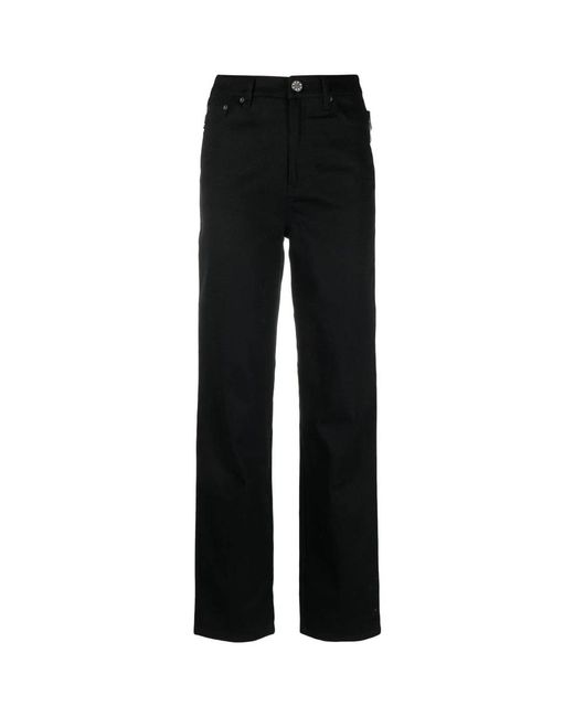ROTATE BIRGER CHRISTENSEN Twill High Rise Broek in het Black