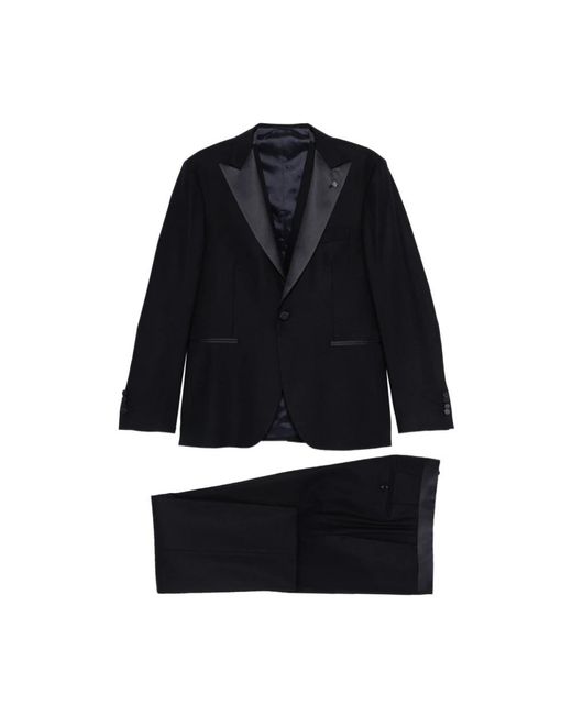 Tagliatore Black Single Breasted Suits for men