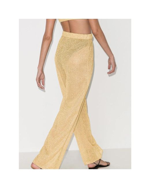 Trousers > wide trousers Oseree en coloris Yellow