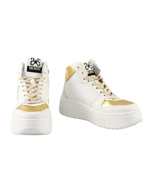 2 Star White Leder Sneakers