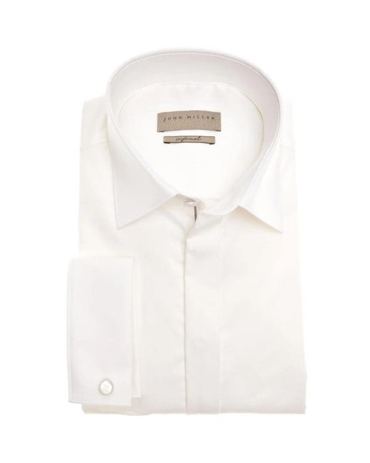 John Miller White Formal Shirts for men