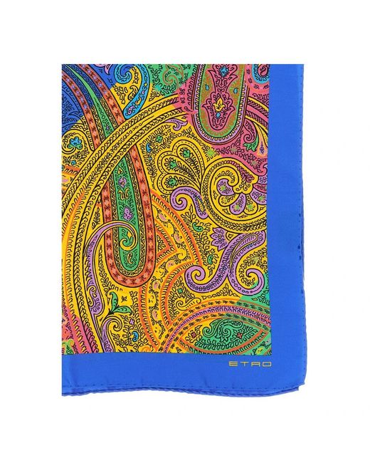 Etro Blue Silk Scarves