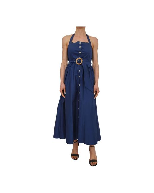 Fracomina Blue Shirt Dresses