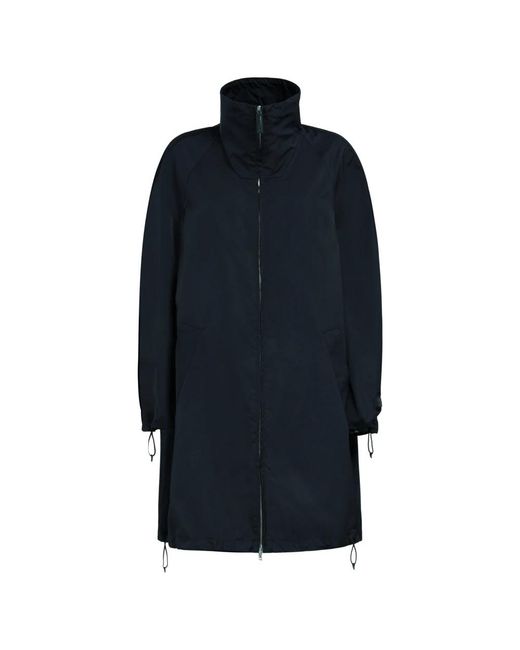 Marni Jassen ,Zwart ,Gathered Taffeta Parka in het Blue