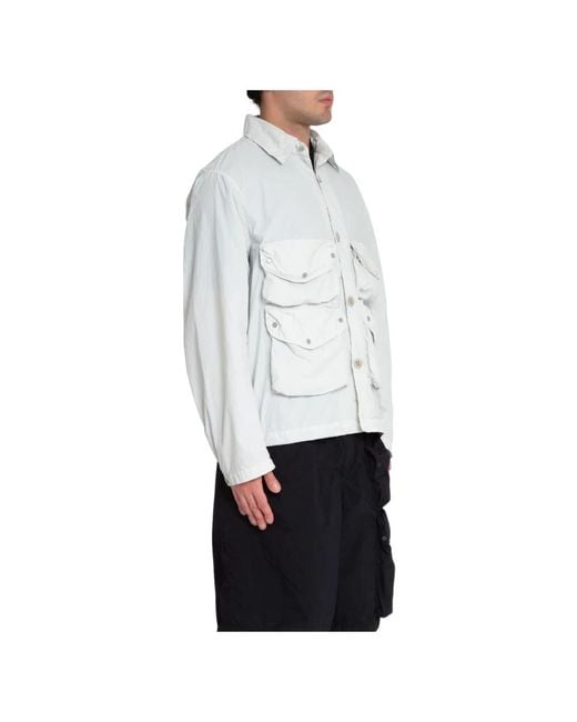 C P Company Multi pocket overshirt mid layer in White für Herren
