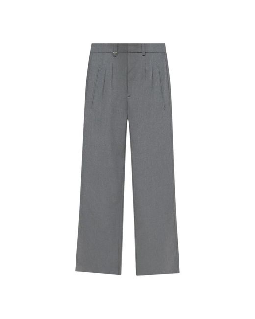 flâneur Broeken ,Grijs ,Polyester Grijze Casual Fit Pantalon Met Rubber Patch in het Gray voor heren