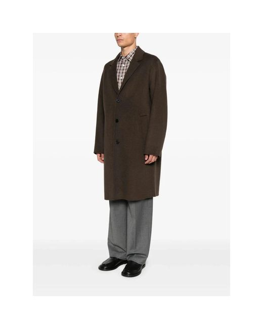 Amaranto Single-Breasted Coat in het Brown voor heren