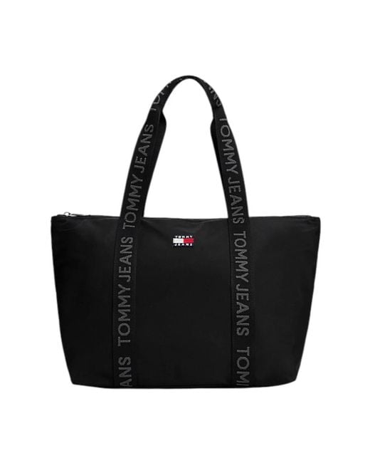 Tommy Hilfiger Black Tote Bags