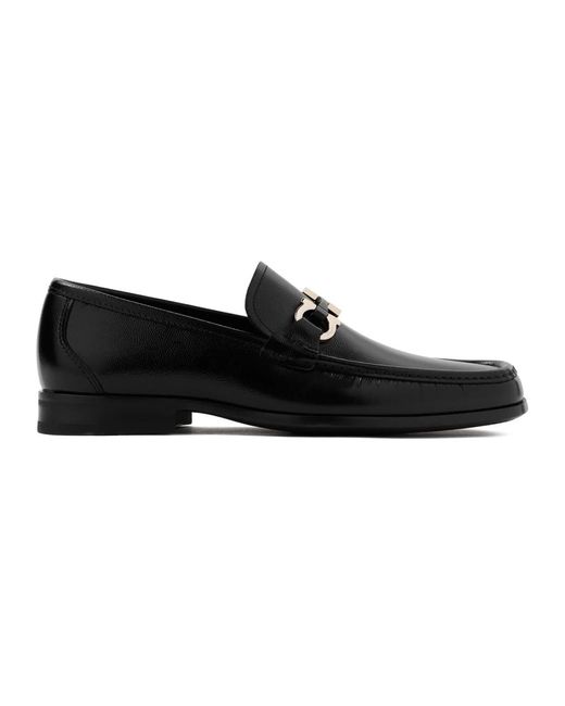 Ferragamo Luxuriöse kalbsleder loafers in Black für Herren