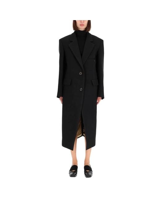 Uma Wang Black Single-Breasted Coats