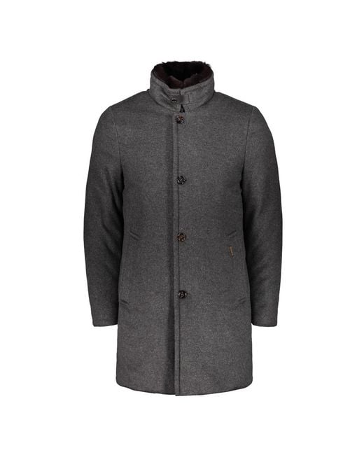 Moorer Gray Single-Breasted Coats for men