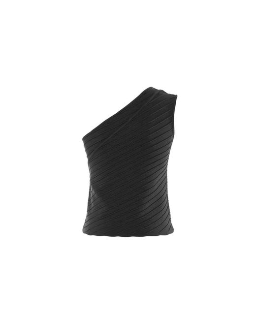 Nenette Black Sleeveless Tops