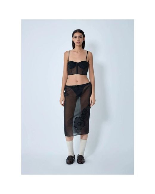 CECILIE BAHNSEN Black Midi Skirts