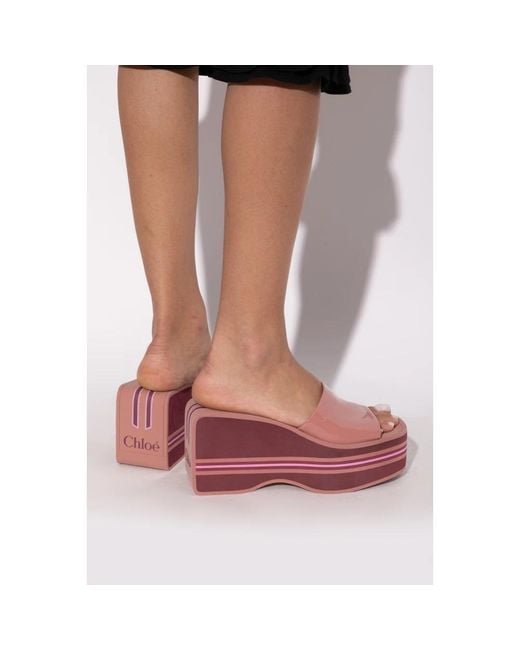 Chloé Red Wedges