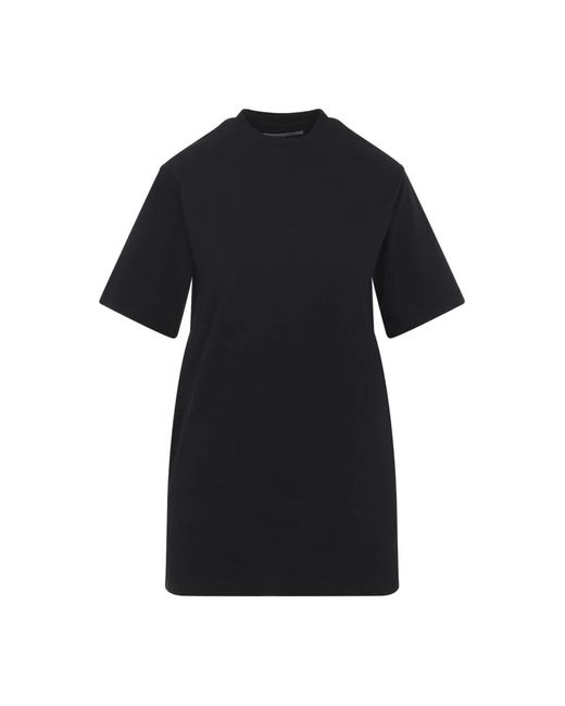 Phoebe Philo Tops ,Zwart ,Katoen Cut Collar T-Shirt in het Black