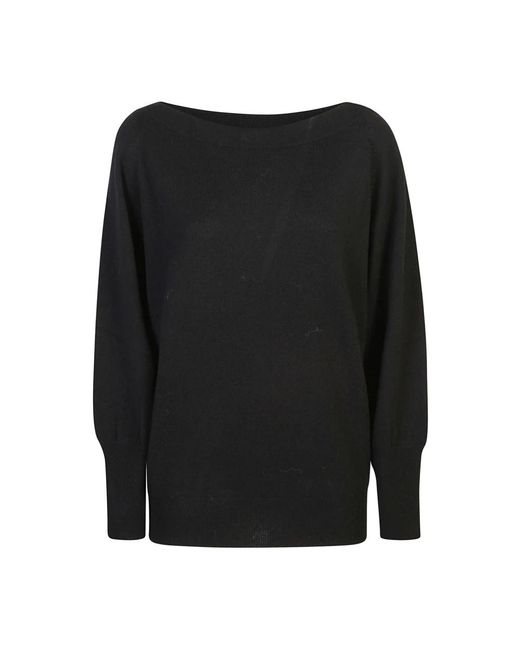 Le Tricot Perugia Black Round-Neck Knitwear