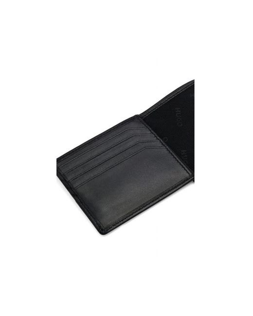HUGO Accessoires ,Zwart ,Leer Subway Trifold in het Black voor heren