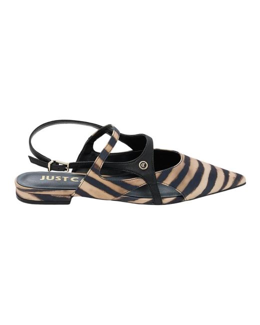 Just Cavalli Black Ballerina Shoes