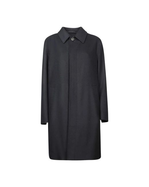 Zegna Blue Single-Breasted Coats for men