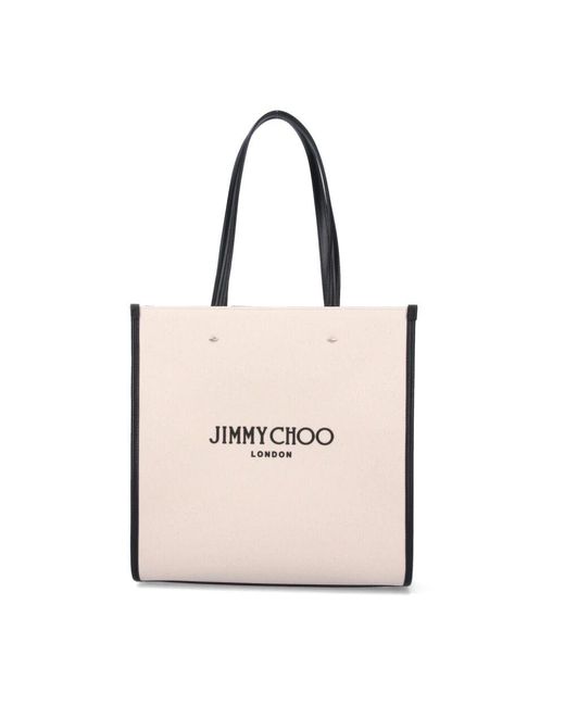 Jimmy Choo Natural Weiße tote tasche