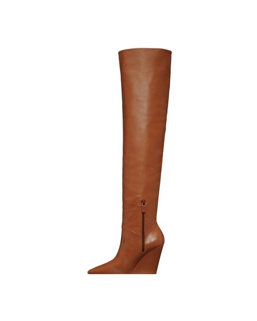 Stuart Weitzman Brown Keilstiefel