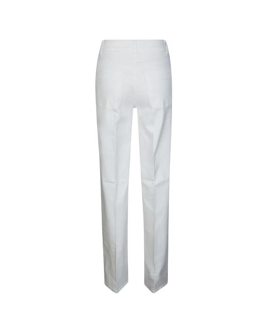Elisabetta Franchi Gray Slim-Fit Trousers