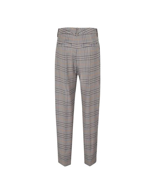 Dondup Gray Straight Trousers