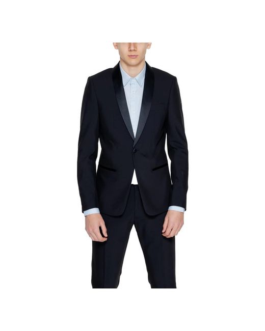 Antony Morato Jassen ,Zwart ,Polyester Pak Jas Lente/Zomer Collectie in het Blue voor heren