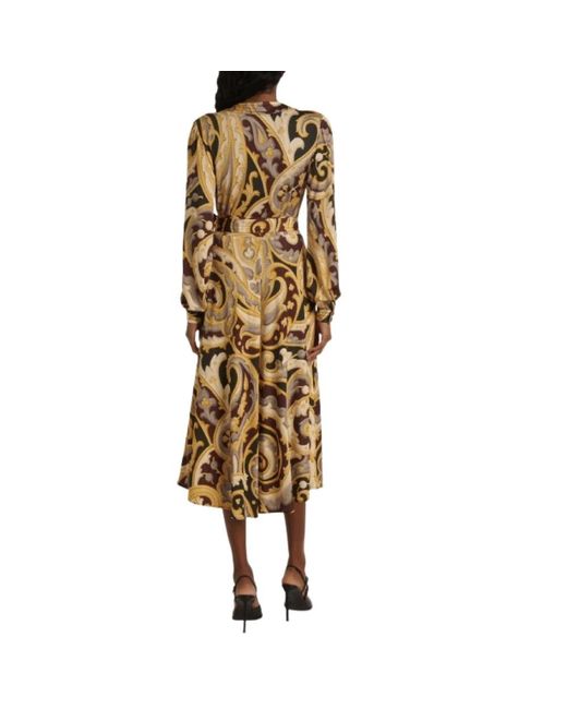 Etro Metallic Wrap Dresses