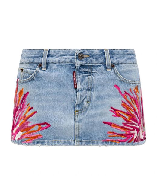 DSquared² Denim Rok in het Blue