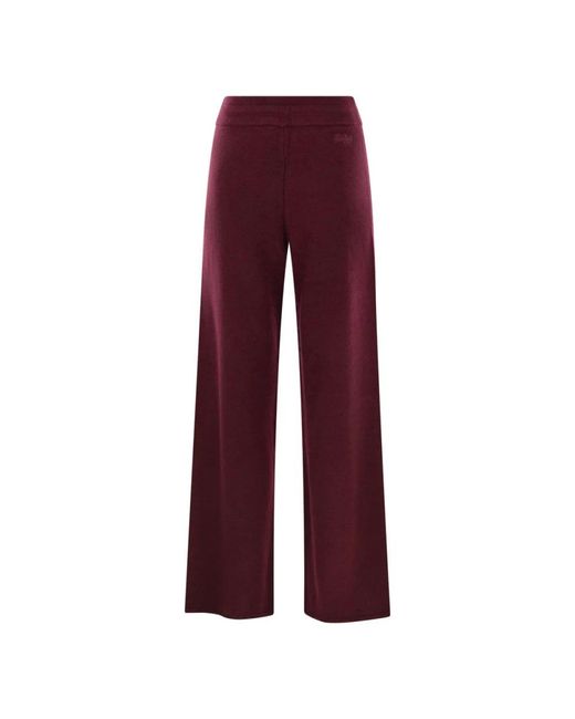 Mc2 Saint Barth Red Wide Trousers
