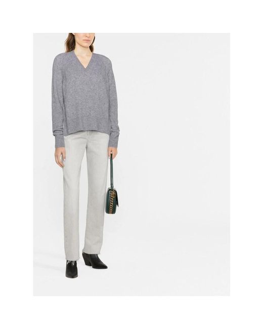 Lorena Antoniazzi Gray V-Neck Knitwear