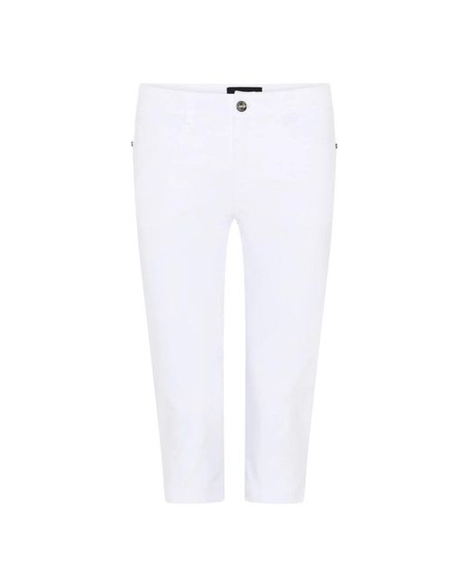 Cro White Cropped Trousers