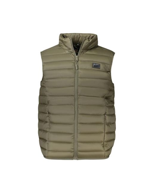 Roberto Cavalli Jassen ,Groen ,Polyester Gewatteerd Gewatteerd Gilet in het Green voor heren