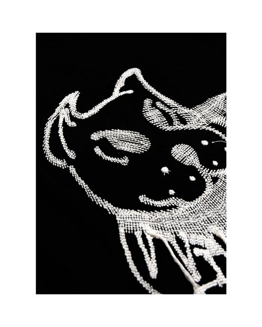 Chio Tops ,Zwart ,Katoen Logo Motif T-Shirt in het Black voor heren