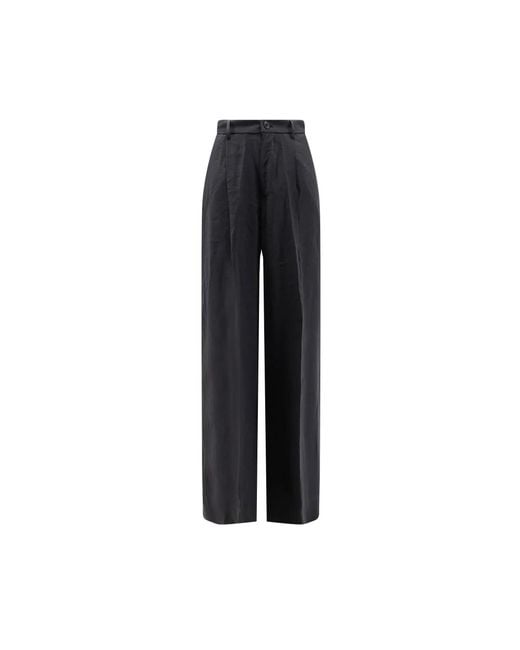 Hevò Black Wide Trousers