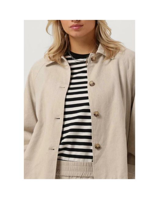 Modström Jassen ,Polyester Kort Jas Trendy Winterstijl in het Natural