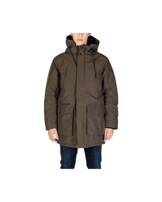 Replay Three Layers Nylon Poly M8404 Parka in het Brown voor heren