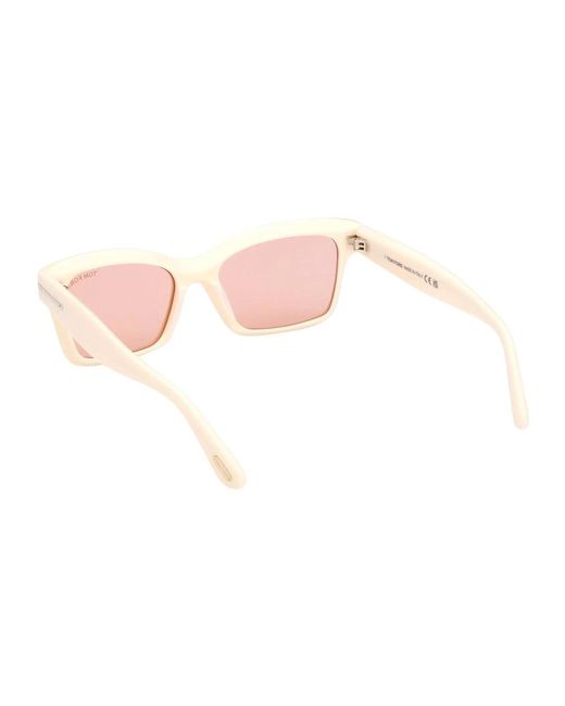 Tom Ford Pink Rosa rechteckige sonnenbrille
